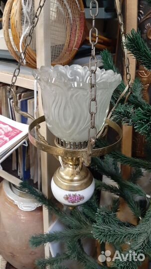 Люстра потолочная СССР, латунь