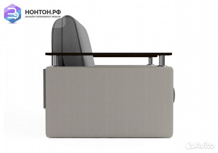 Кресло аккордеон Шарк серое / белое