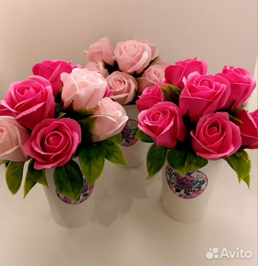 Букет из мыльных роз