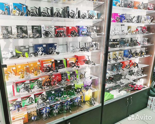 Большой выбор рыболовных катушек