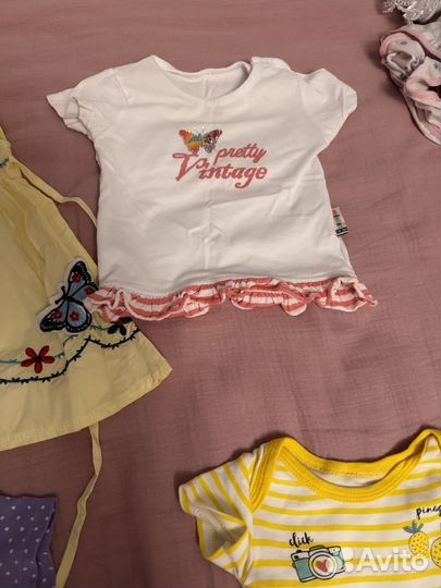 Детская одежда для девочек 74 80 пакетом