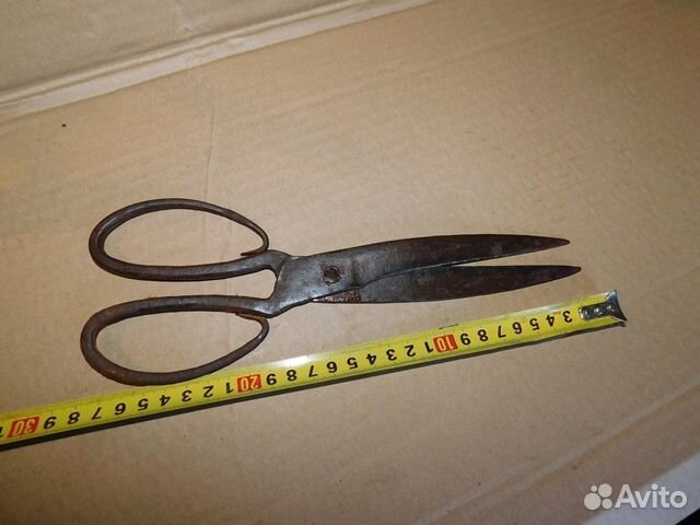 Старинные, кованные портняжные ножницы ри-нэп