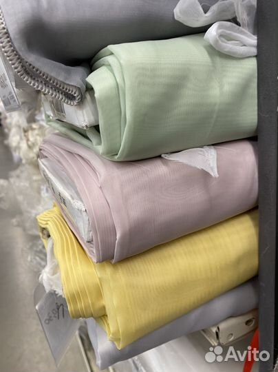 Тюль вуаль (розовая, желтая зеленая)