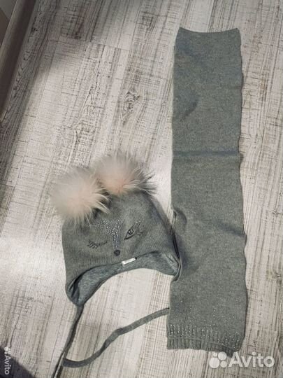 Зимняя шапка и шарф