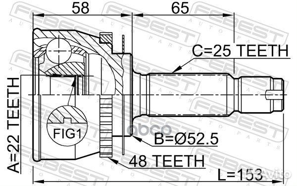 ШРУС наружный к-кт ABS Hyundai Getz 1.3/1.6 02