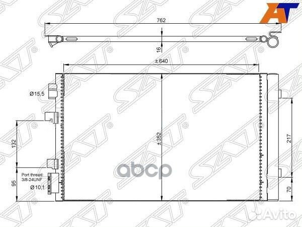 Радиатор кондиционера Renault Fluence 09-17 / G