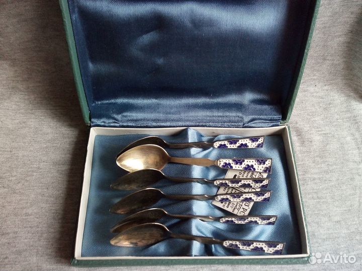 Кофейные ложки серебро 875 пробы Ленинград 1975