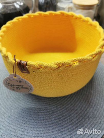 Корзины из хлопкового шнура