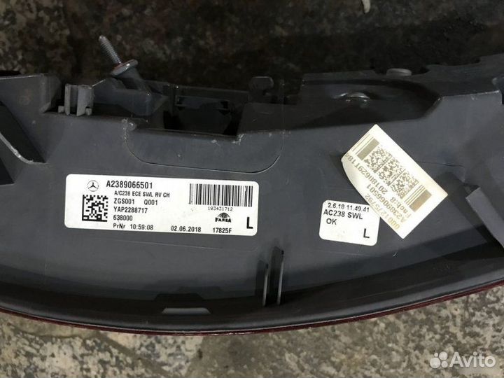 Фонарь задний левый Mercedes-Benz C238