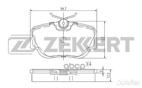 Колодки торм. диск. передн. MB 190 (W201) 82- b