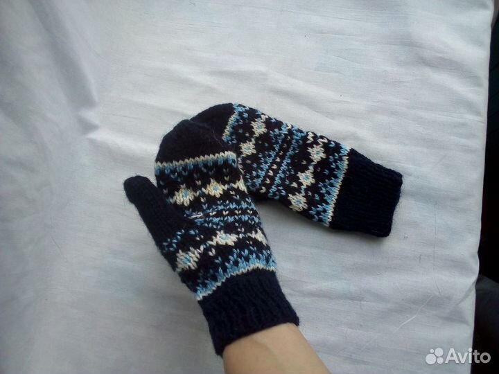 Варежки ручная вязка