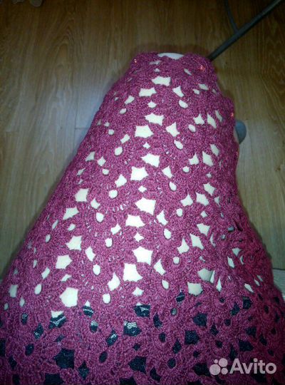Платье ручная вязка крючком 52-54-56