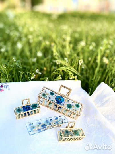 Заколки крабики для волос ручной работы