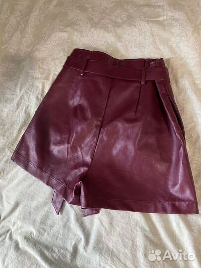 Шорты экокожа