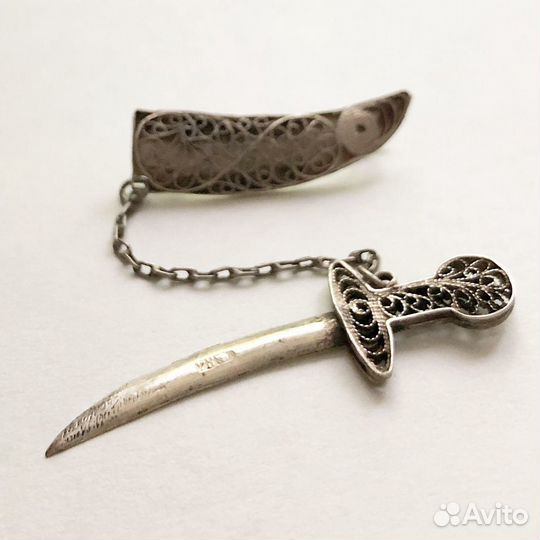 Брошь старинная «Кинжал»