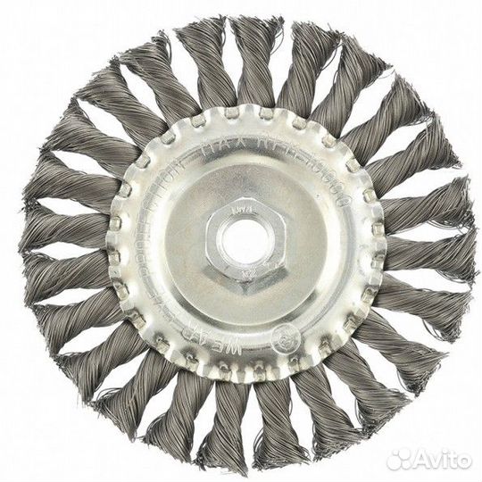 Щетка для ушм 125 мм, М14, плоская, крученая прово