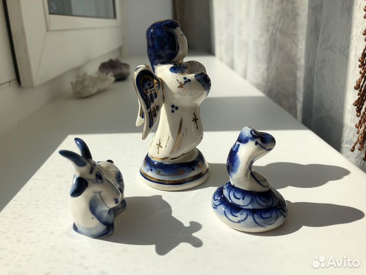 Статуэтки фигурки гжель