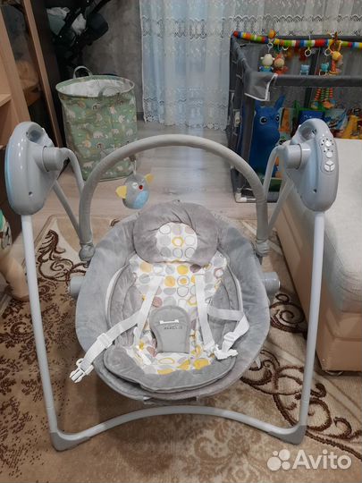 Детские электронные качели шезлонг