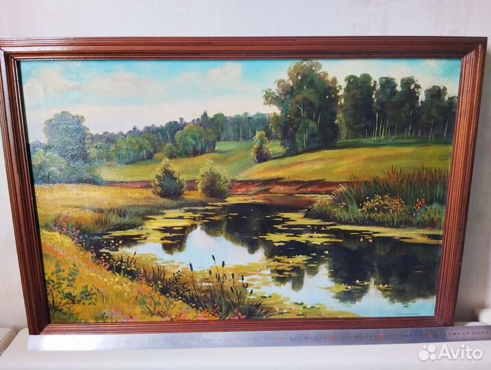 Картина старая 1950г. холст, масло