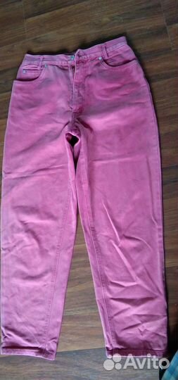 Джинсы коралловые п/о пояс 38см
