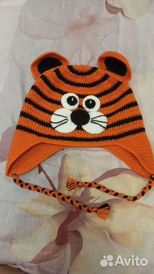 Шапка детская, тигрёнок