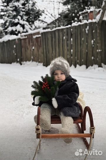 Деревянные санки в аренду