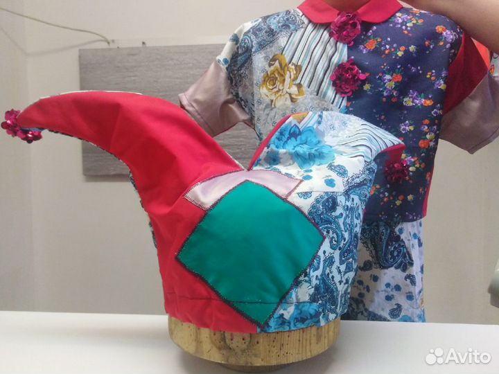 Петрушка -клоун костюм новогодний