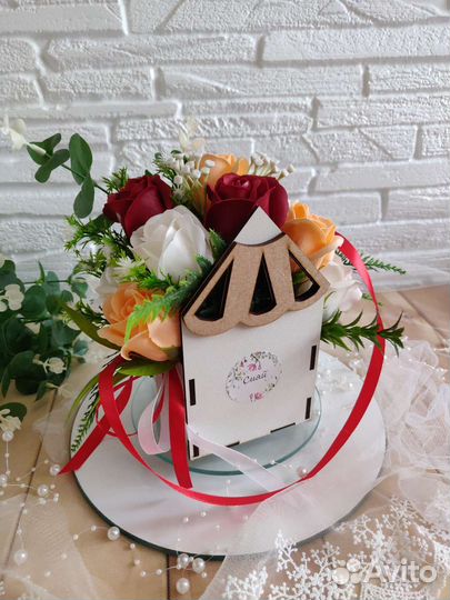 Букет из мыльных роз