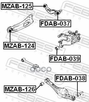 Сайлентблок заднего рычага fdab-038 Febest