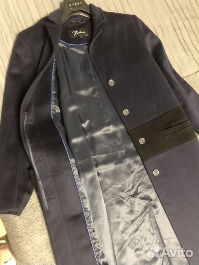 Пальто женское демисезонное 46 48 синее