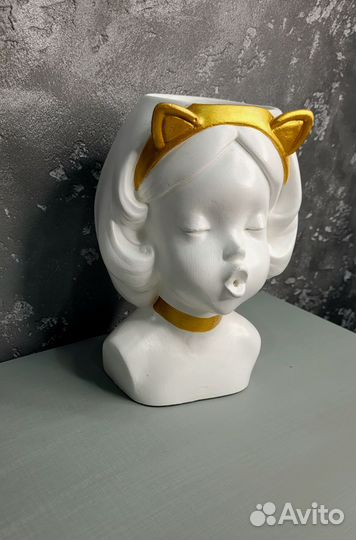 Бюст ваза кашпо