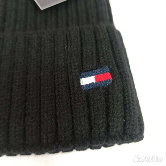 Шапка Tommy Hilfiger 9806, размер 55-60, чёрная