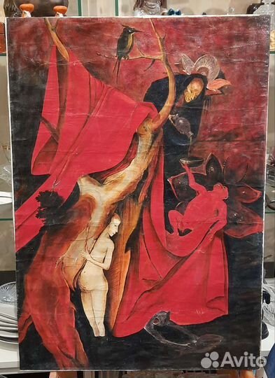 Картина 50 на 70 см, по мотивам худ.Иеронима Босха