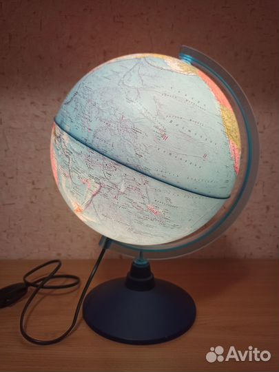 Глобус земли политический с подсветкой 25 см