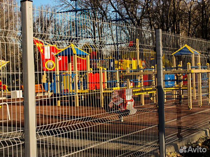 Забор металлический для детского сада в Лежнево