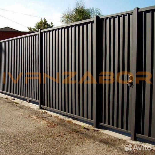 Секционный забор из профнастила в Пучеже