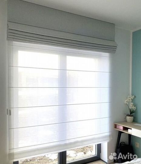 Римская штора на заказ на створку окна