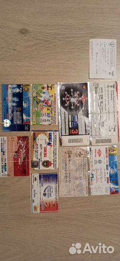 Старые футбольные билеты с матчей