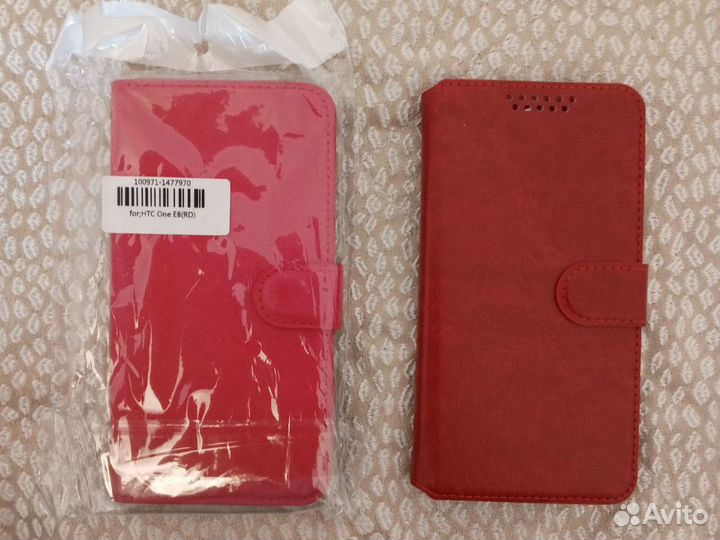 Чехол красный для HTC ONE книжка
