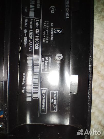 Ноутбук HP pavilion g6 1055 er