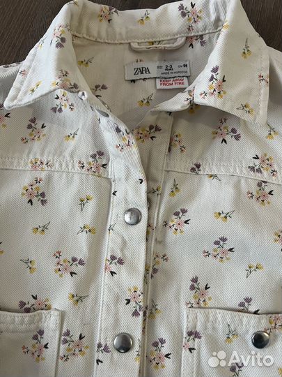 Джинсовая куртка zara для девочки 98
