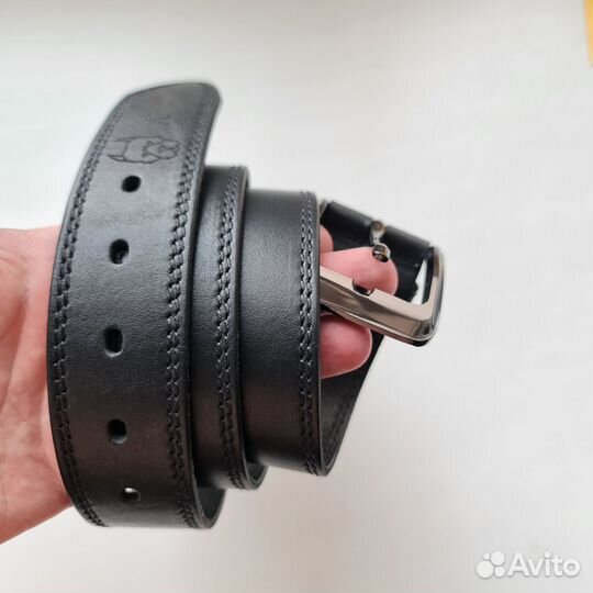 Мужской кожаный ремень с гравировкой Андрей