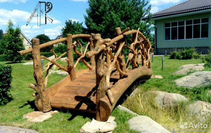 Садовые мостики из дерева