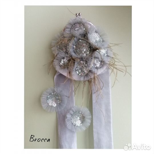 Сумочка на пояс и серьги - клипсы ручная работа