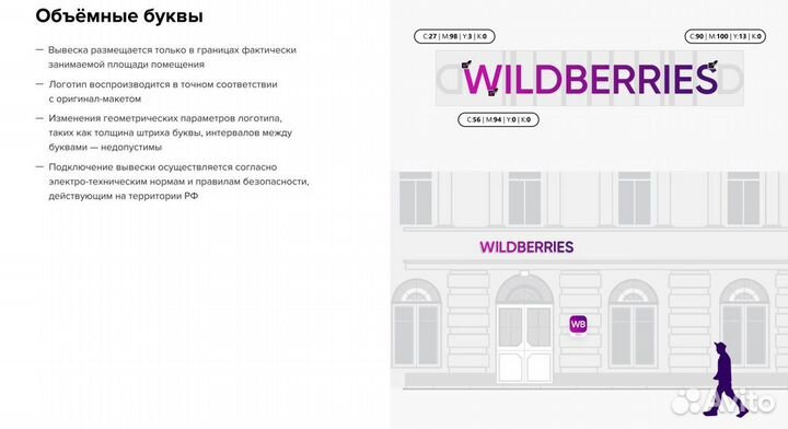 Вывеска wildberries стандарт 300, 400, 500 в налич