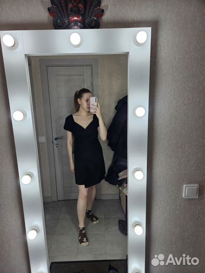 Платье чёрное М