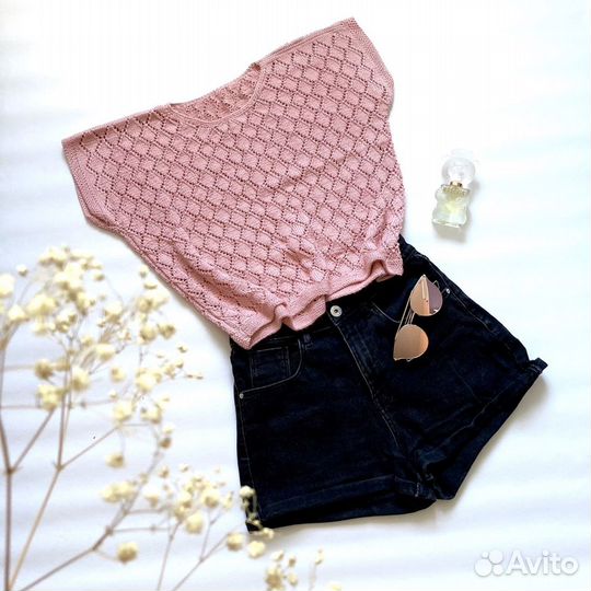 Легкая блузка оверсайз hand made 42-46