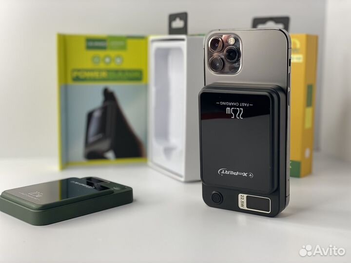 Повербанк с быстрой беспроводной зарядкой magsafe