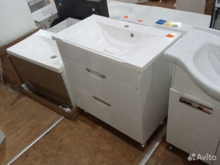 Тумба с раковиной 80см в ванную