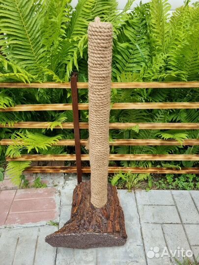 Деревянная когтеточилка ручной работы